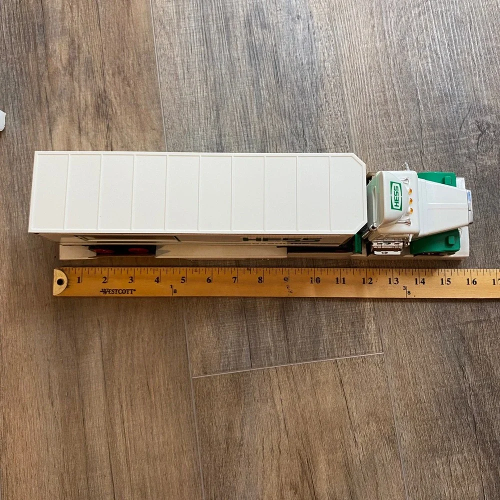 Vintage 1992 Hess 18 Wheeler and Racer Toy Truck with Working Lights and Box